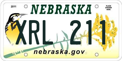 NE license plate XRL211