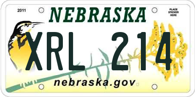 NE license plate XRL214