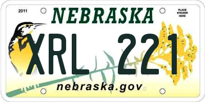 NE license plate XRL221