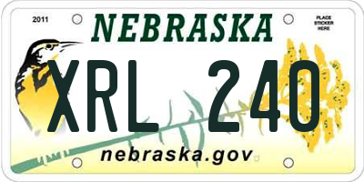 NE license plate XRL240