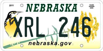 NE license plate XRL246
