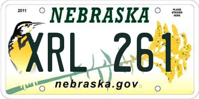NE license plate XRL261