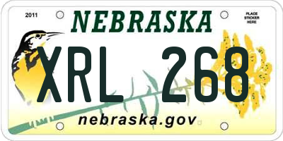 NE license plate XRL268
