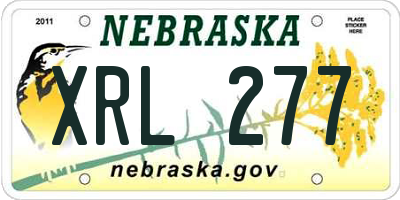 NE license plate XRL277