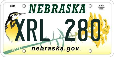 NE license plate XRL280
