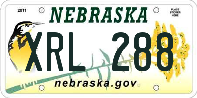 NE license plate XRL288