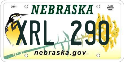 NE license plate XRL290