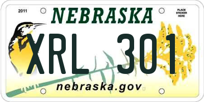 NE license plate XRL301