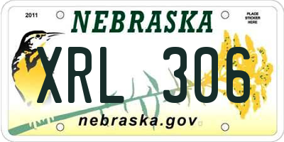 NE license plate XRL306