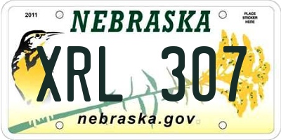 NE license plate XRL307