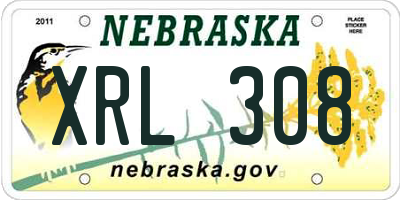 NE license plate XRL308
