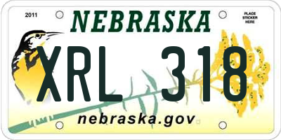 NE license plate XRL318