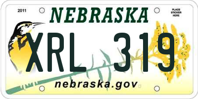 NE license plate XRL319