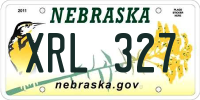 NE license plate XRL327