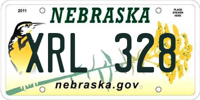 NE license plate XRL328