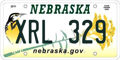 NE license plate XRL329