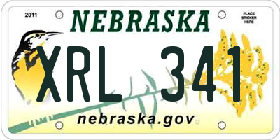 NE license plate XRL341