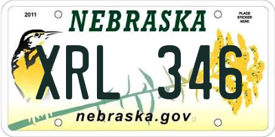 NE license plate XRL346