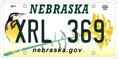 NE license plate XRL369