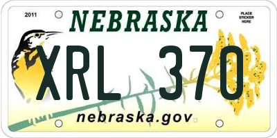 NE license plate XRL370
