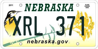 NE license plate XRL371