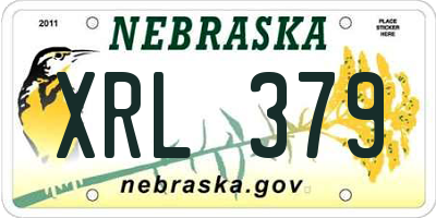 NE license plate XRL379
