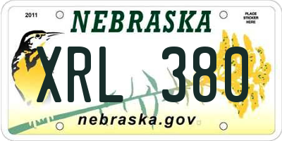 NE license plate XRL380