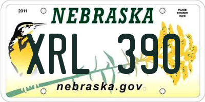 NE license plate XRL390