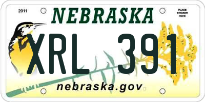 NE license plate XRL391