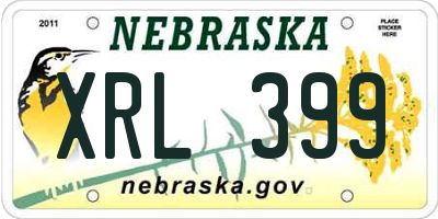 NE license plate XRL399