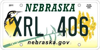 NE license plate XRL406