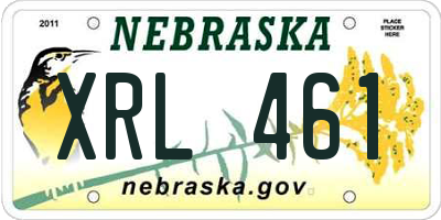 NE license plate XRL461