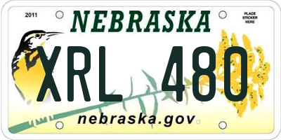NE license plate XRL480