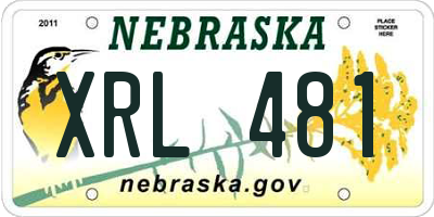 NE license plate XRL481
