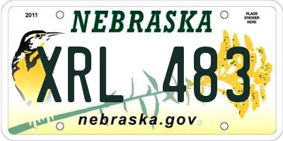 NE license plate XRL483