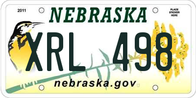 NE license plate XRL498