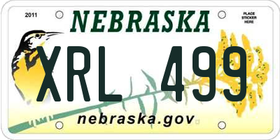 NE license plate XRL499