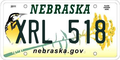 NE license plate XRL518