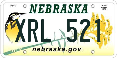 NE license plate XRL521