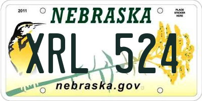 NE license plate XRL524