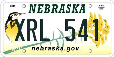 NE license plate XRL541