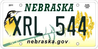 NE license plate XRL544