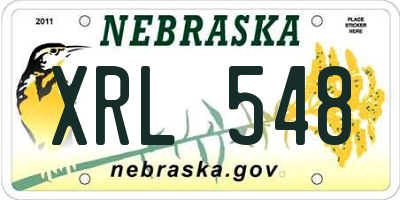NE license plate XRL548