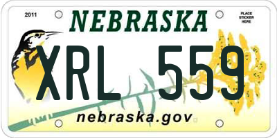 NE license plate XRL559