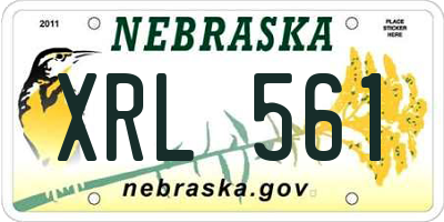 NE license plate XRL561