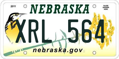 NE license plate XRL564