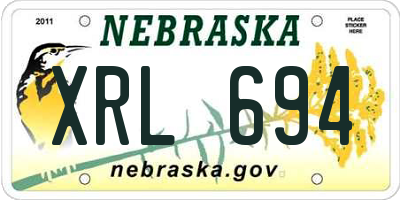 NE license plate XRL694