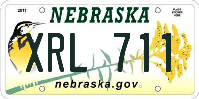 NE license plate XRL711