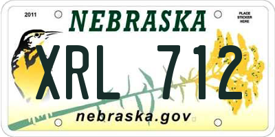 NE license plate XRL712