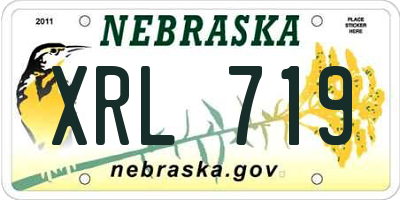 NE license plate XRL719